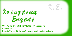 krisztina enyedi business card